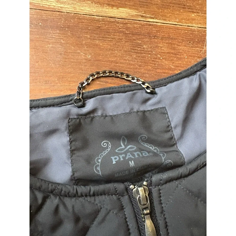 PrAna Women's Sweater Sherpa Black Fleece Full Zip Size Medium